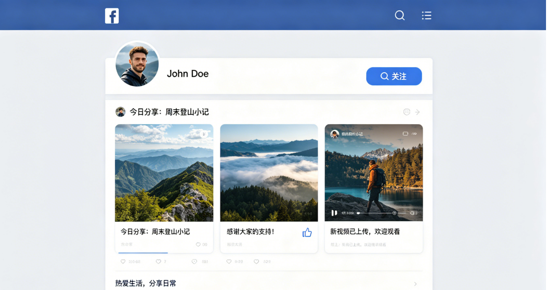 Facebook主页